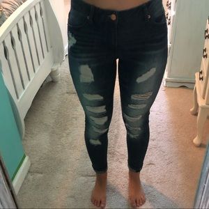 Distressed jeans